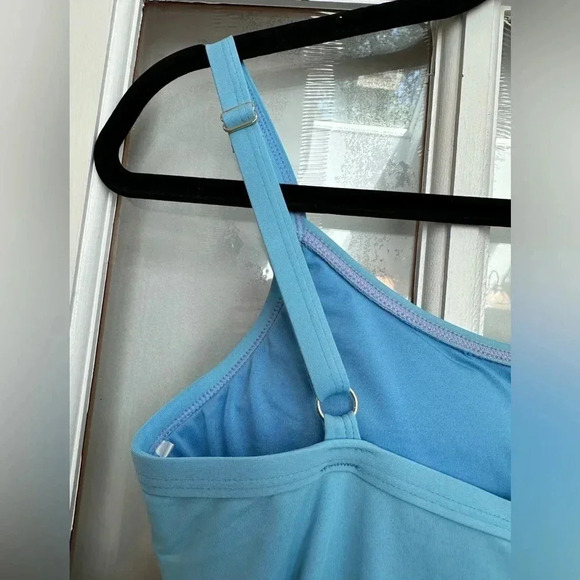 Calvin Klein Logo Classic One Piece Swimsuit Tiffany Blue Women’s Size 6 Small - Picture 7 of 16